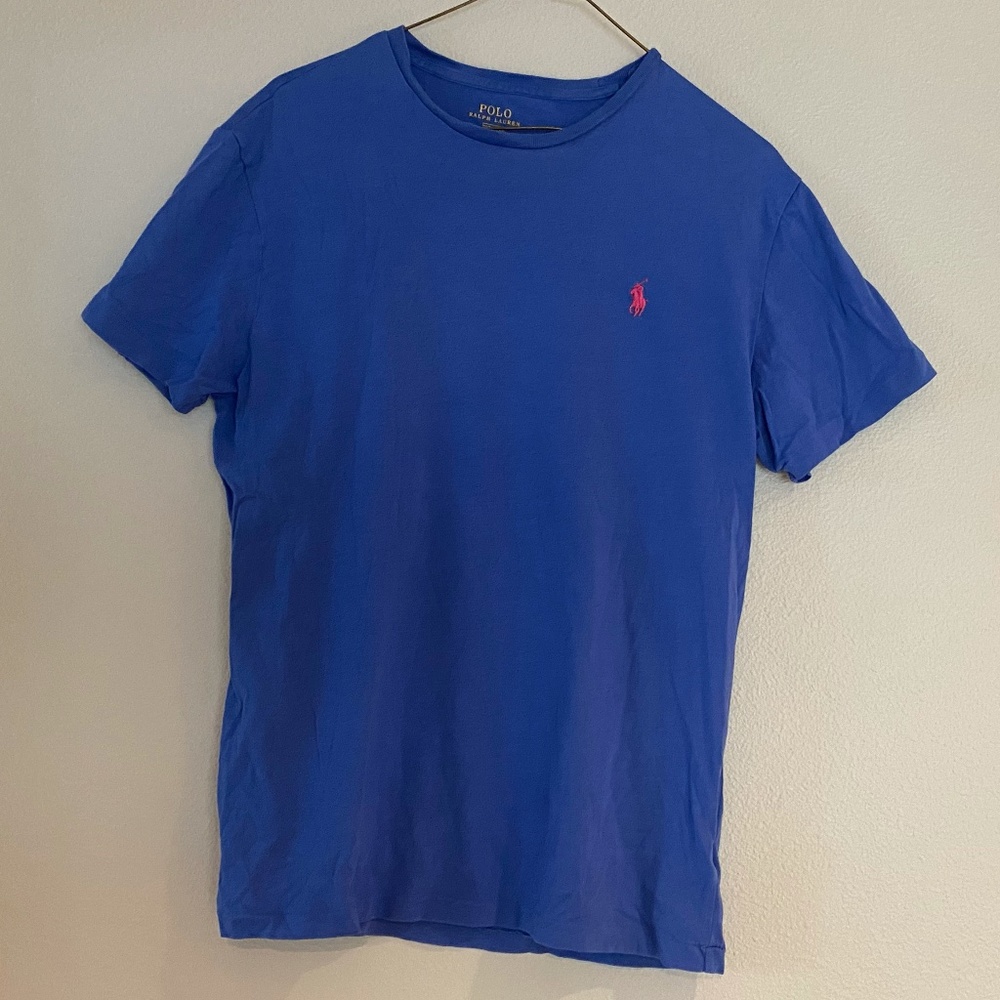 Ralph Lauren | Blue Embroidered Logo Tee | Men's XS